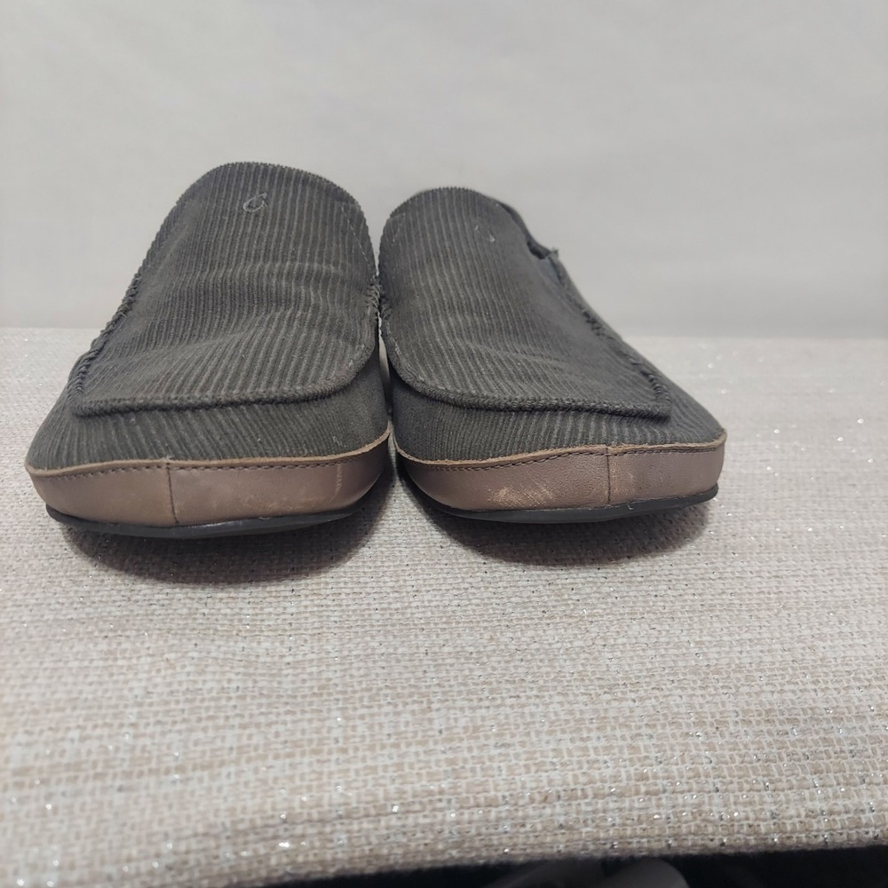 Olukai Moloa Slippers Gray Corduroy Slip On Comfort Casual‎ Shoes Men's 15 - Picture 4 of 9